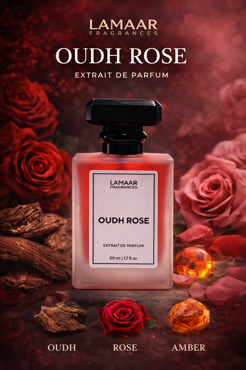 Oudh Rose by Lamaar I Extrait De Parfum